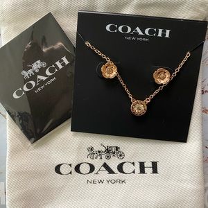 NWT Coach Rose Gold Jewelry Set